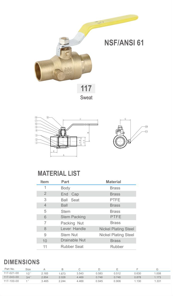 Brass Ball Valve with Drain, C x C Huaping Intelligent Control Technology